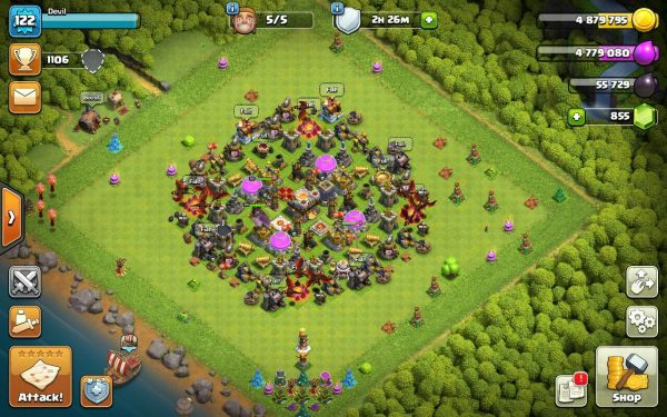 Sell Clash of clans Account TH11 Supercell id Linked Code 15049