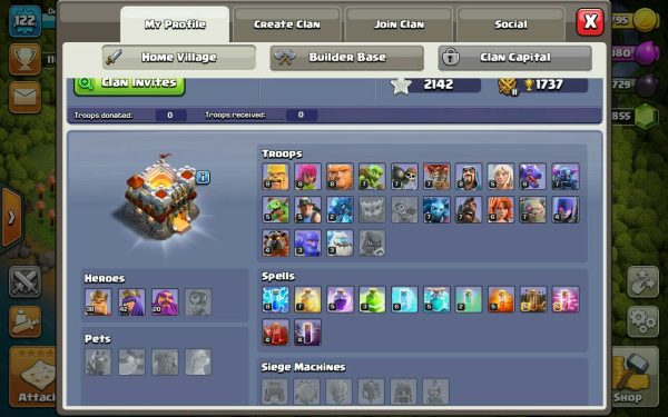 Sell Clash of clans Account TH11 Supercell id Linked Code 15049