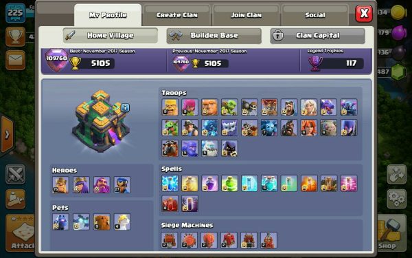 Sell Clash of clans Account TH14 Supercell id Linked Code 15062