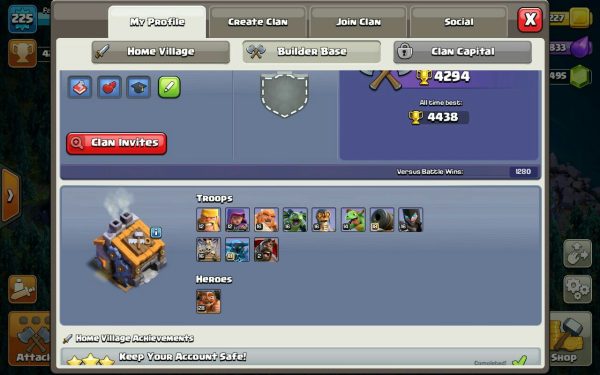 Sell Clash of clans Account TH14 Supercell id Linked Code 15062