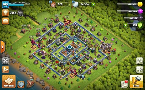 Sell Clash of clans Account TH13 Supercell id Linked Code 15074