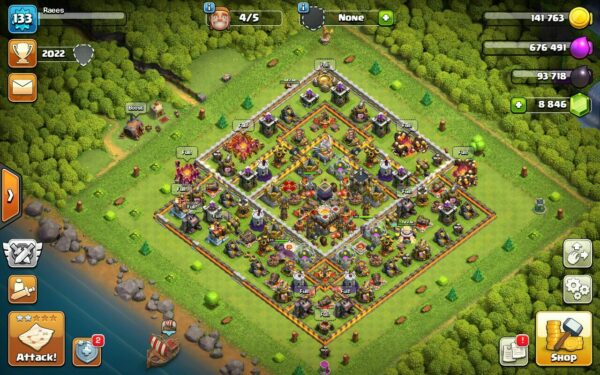 Sell Clash of clans Account TH11 Supercell id Linked Code 15075