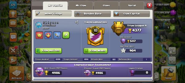 Buy Clash of clans Account TH13 Supercell ID Linked Code 10069