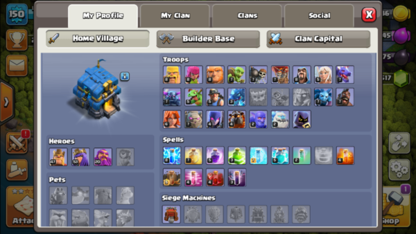 Buy Clash of clans Account TH12 Supercell ID Available Code 10097