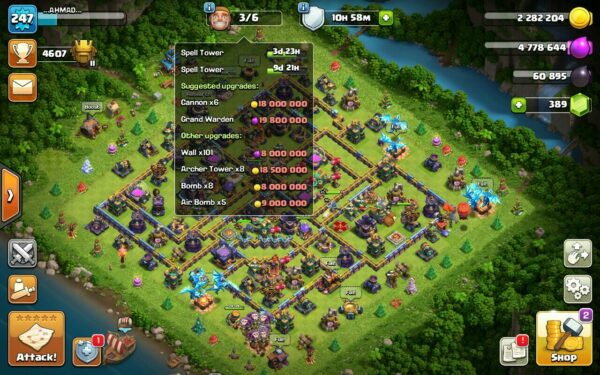 Sell Clash of clans Account TH15 Supercell id Linked Code 15134