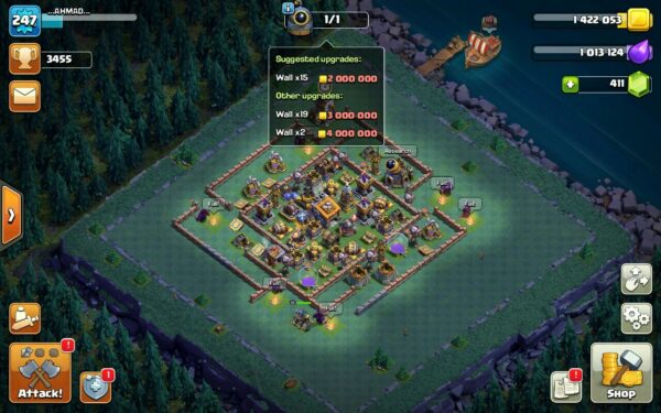 Sell Clash of clans Account TH15 Supercell id Linked Code 15134