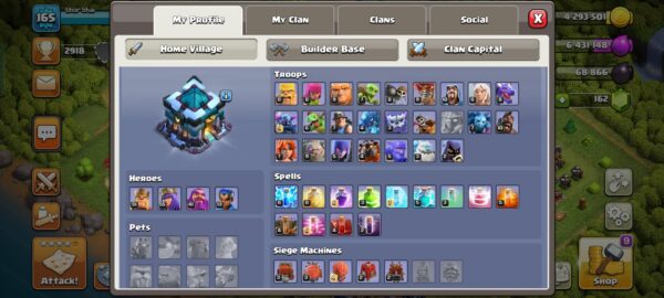 Buy Clash of clans Account TH13 Supercell ID Linked Code 10110