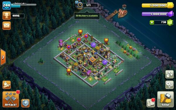 Sell Clash of clans Account TH15 Supercell id Linked Code 15136