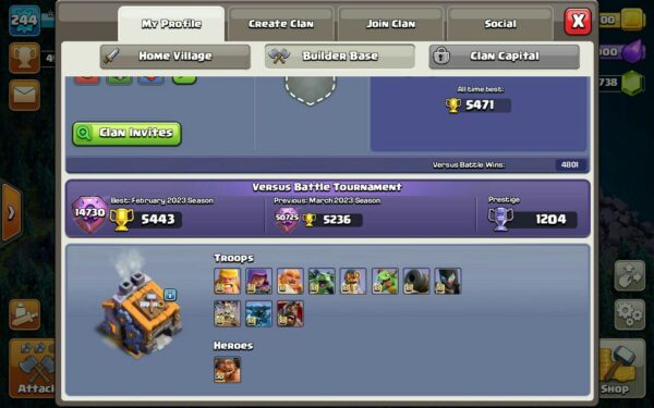 Sell Clash of clans Account TH15 Supercell id Linked Code 15136