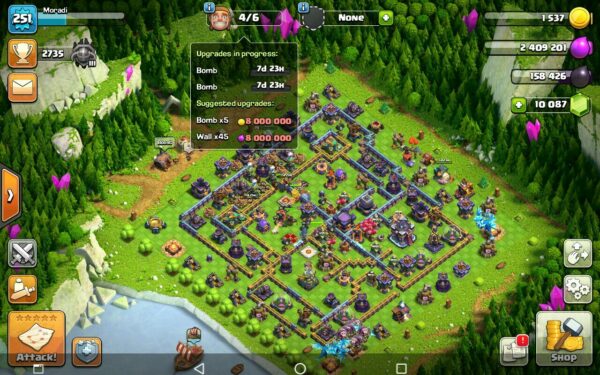 Sell Clash of clans Account TH15 Supercell id Linked Code 15139