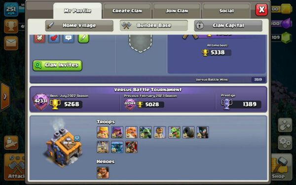 Sell Clash of clans Account TH15 Supercell id Linked Code 15139