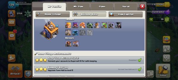 Buy Clash of clans Account TH12 Supercell ID Linked Code 10171