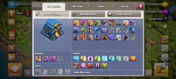 Buy Clash of clans Account TH12 Supercell ID Linked Code 10171